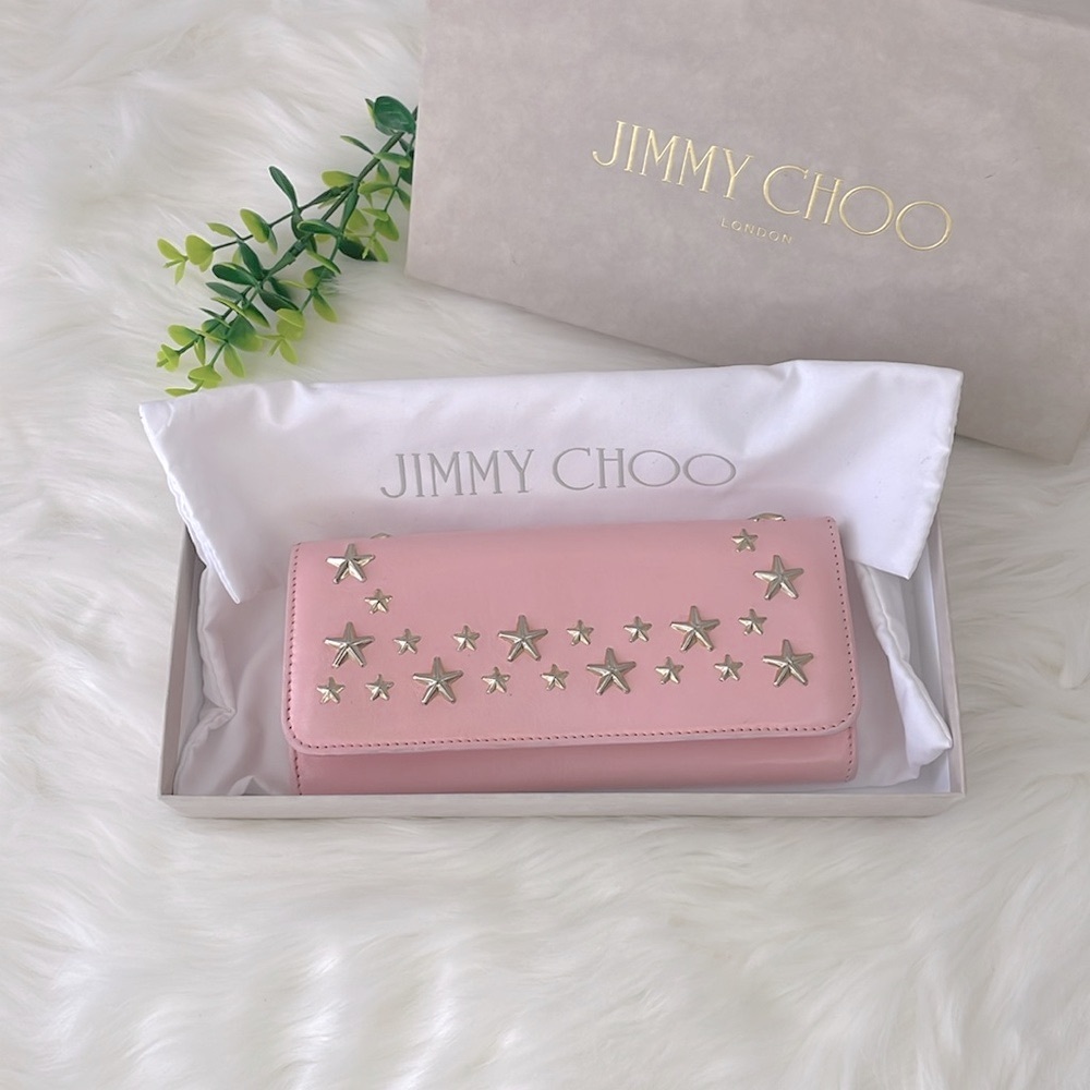 Jimmy Choo‎ Ballerina Pink Star-Embellished Wallet